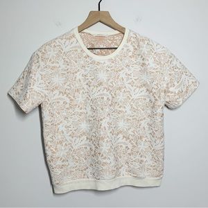 Elegant Lace Women Top in Cream
